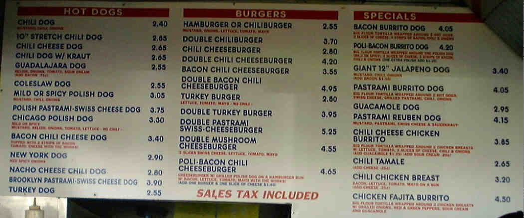 Pinks-Menu