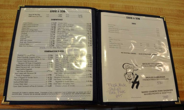 Eddie Son Menu