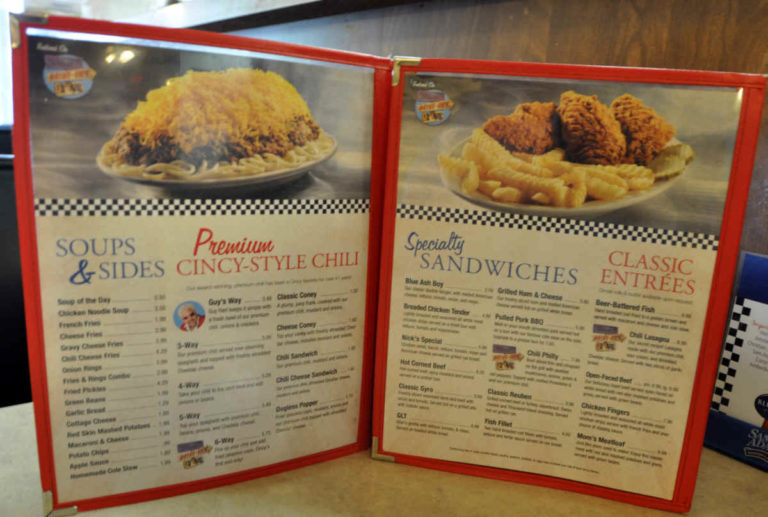 Blue Ash Chili Parlor Menu