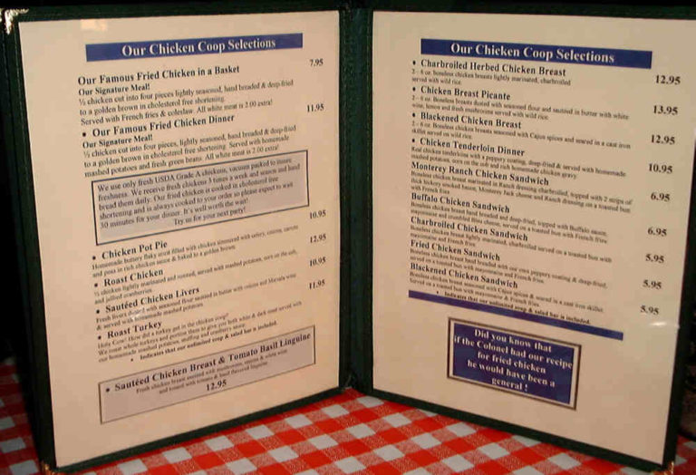 Dell Rhea Menu