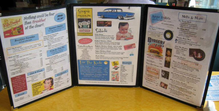 Fezzs Diner Menu