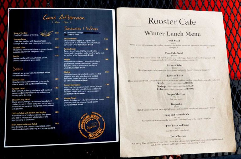 Isla 2012 Rooster Cafe Lunch Menu