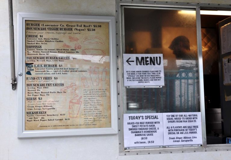 Lucky Old Souls Burger Truck Menu