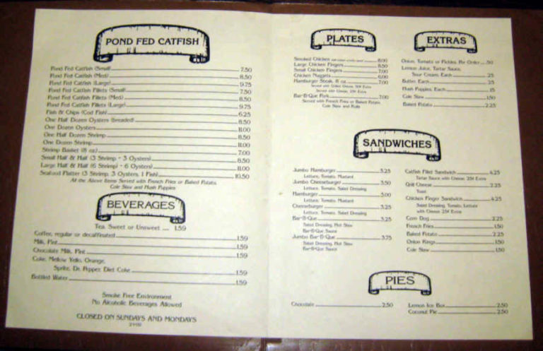Newberns Menu