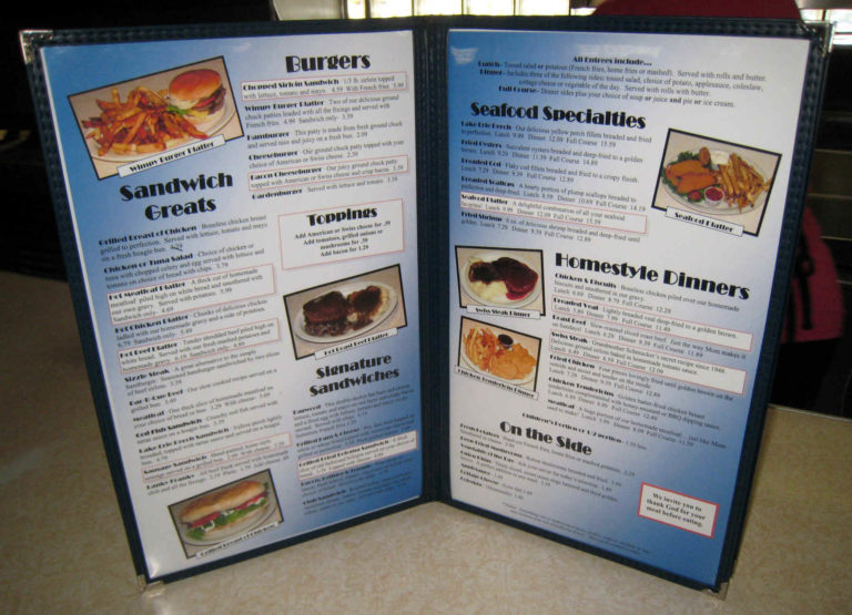Schmuckers Menu