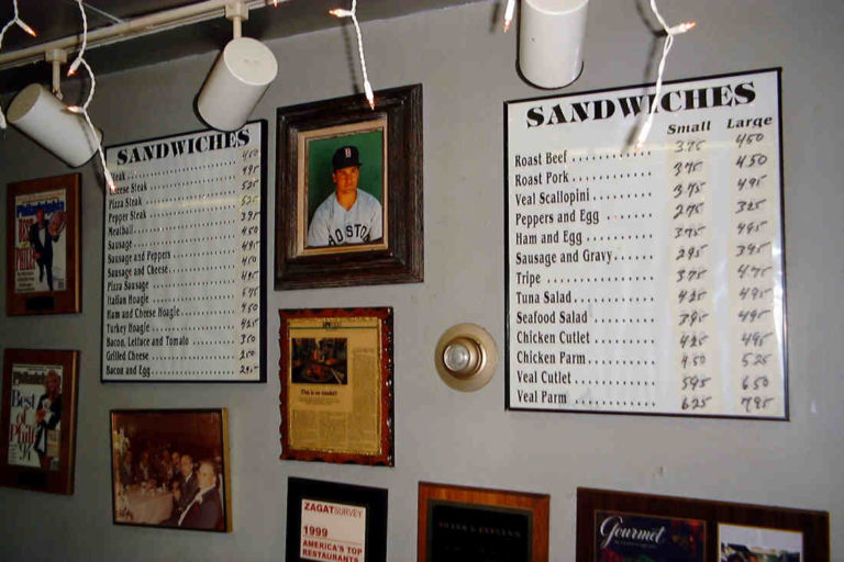 Shanks Lunch Menu